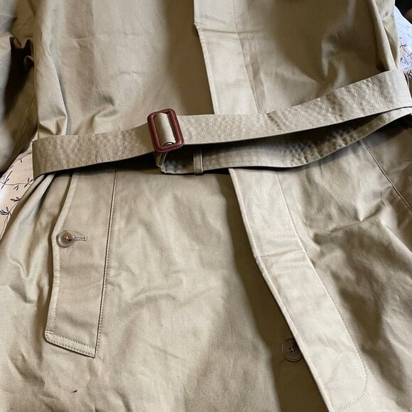 J.Crew Ludlow Trench Coat Mens 42 Long Khaki Water-Resistant Lined - Picture 8 of 15